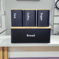 Alloy Bread Bin with Three Canister Set