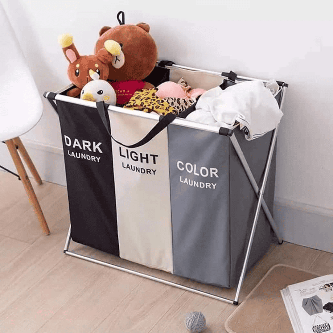 3 Grid Foldable Laundry Basket