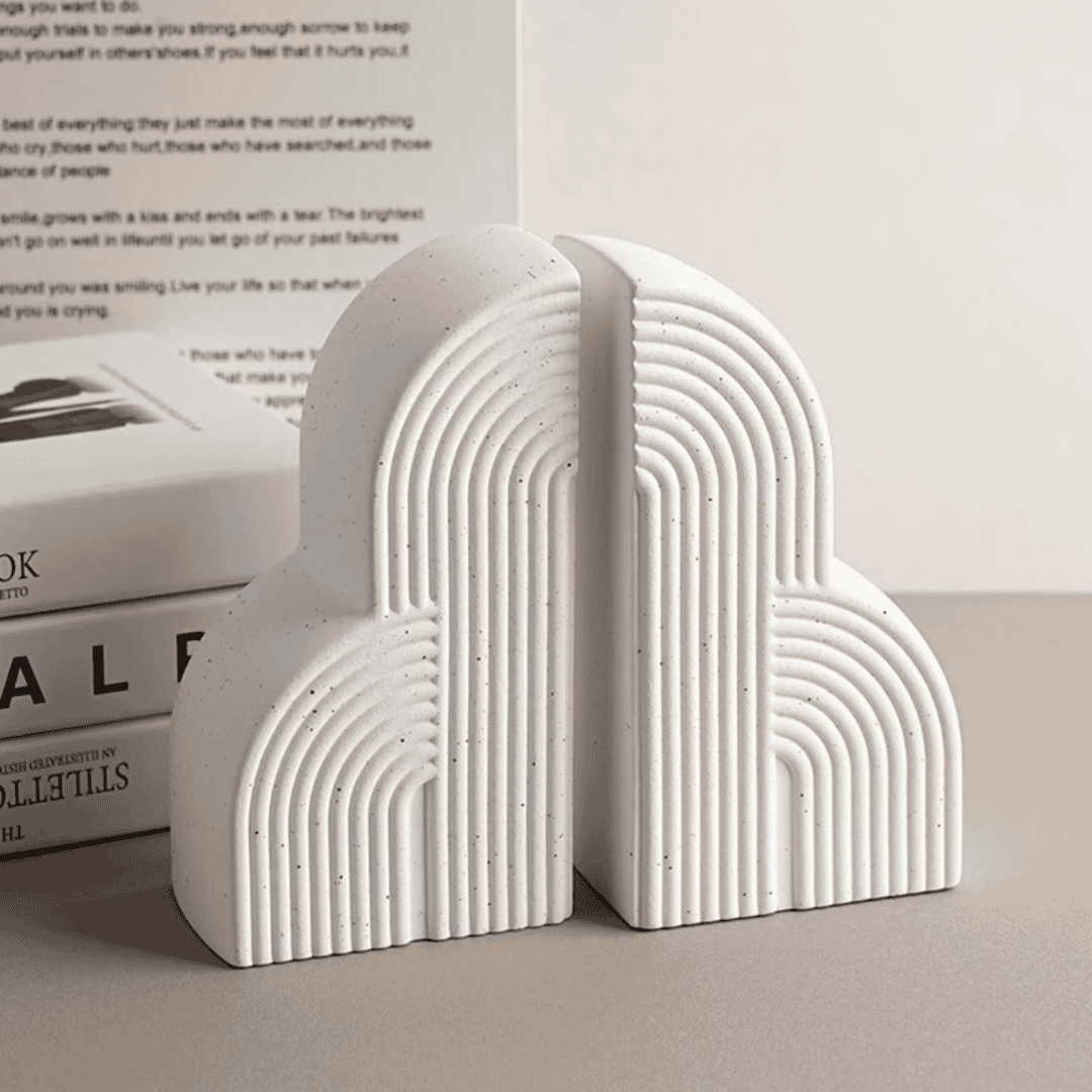 Arched Ceramic Bookend Holders