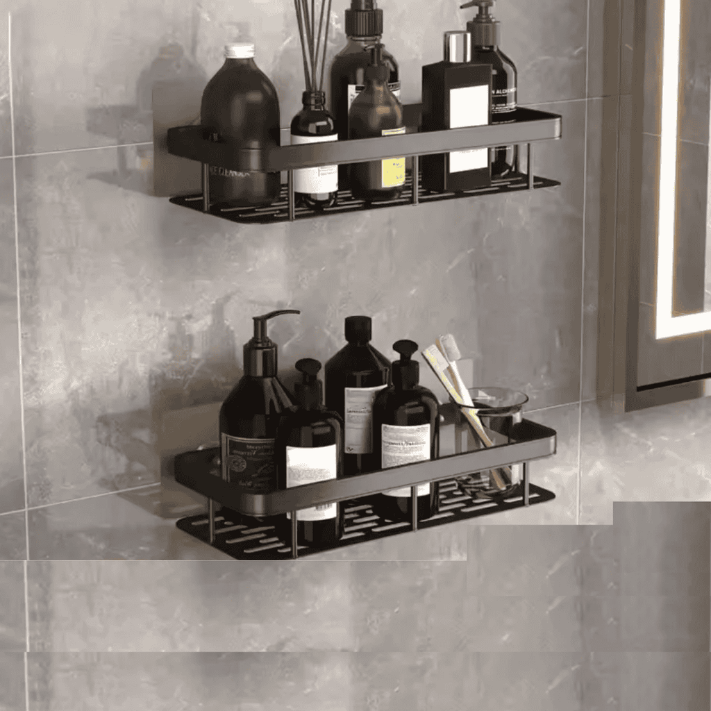 2pcs Aluminum Alloy Rectangular Shelf