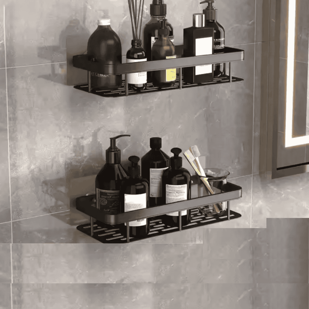 2pcs Aluminum Alloy Rectangular Shelf