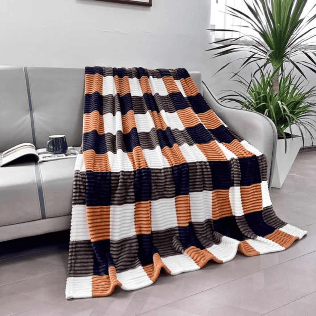 Checked Velvet Fleece Blanket