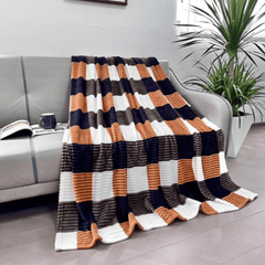 Checked Velvet Fleece Blanket