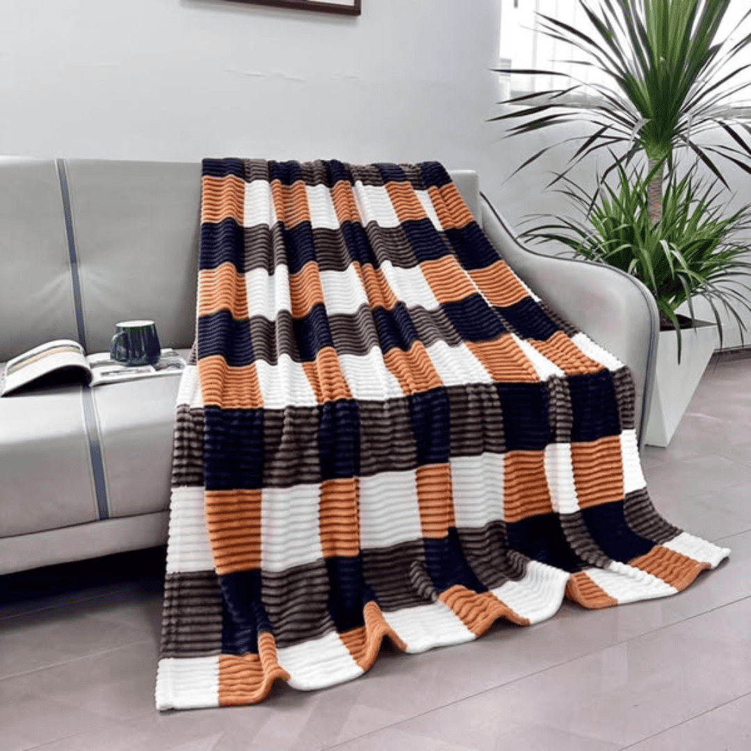 Checked Velvet Fleece Blanket