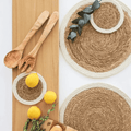 6Pcs Natural Handmade Straw Woven Table Mats