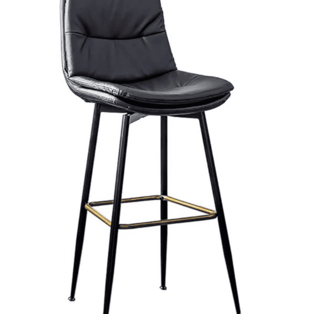 Black Faux Leather Barstools