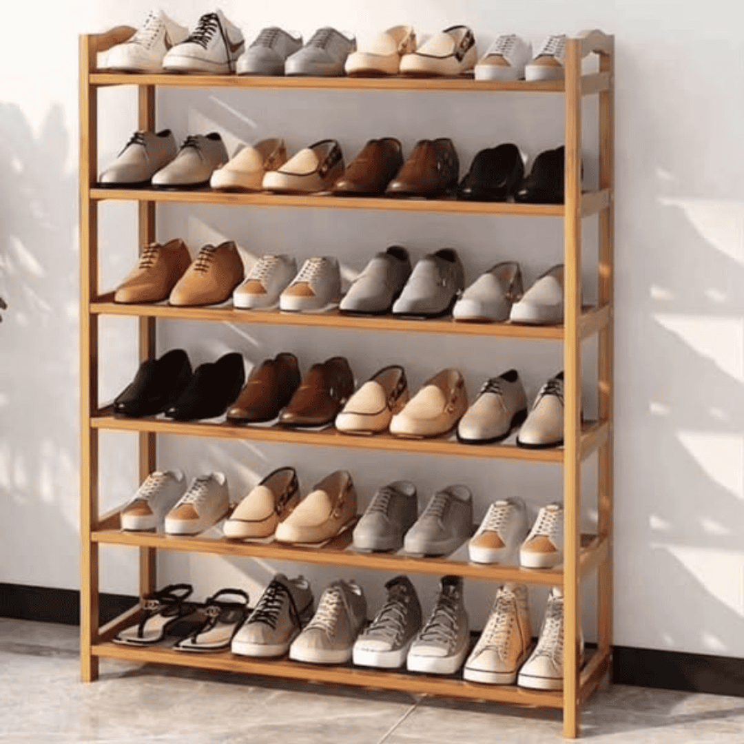Six-Layer Bamboo Shoe Rack