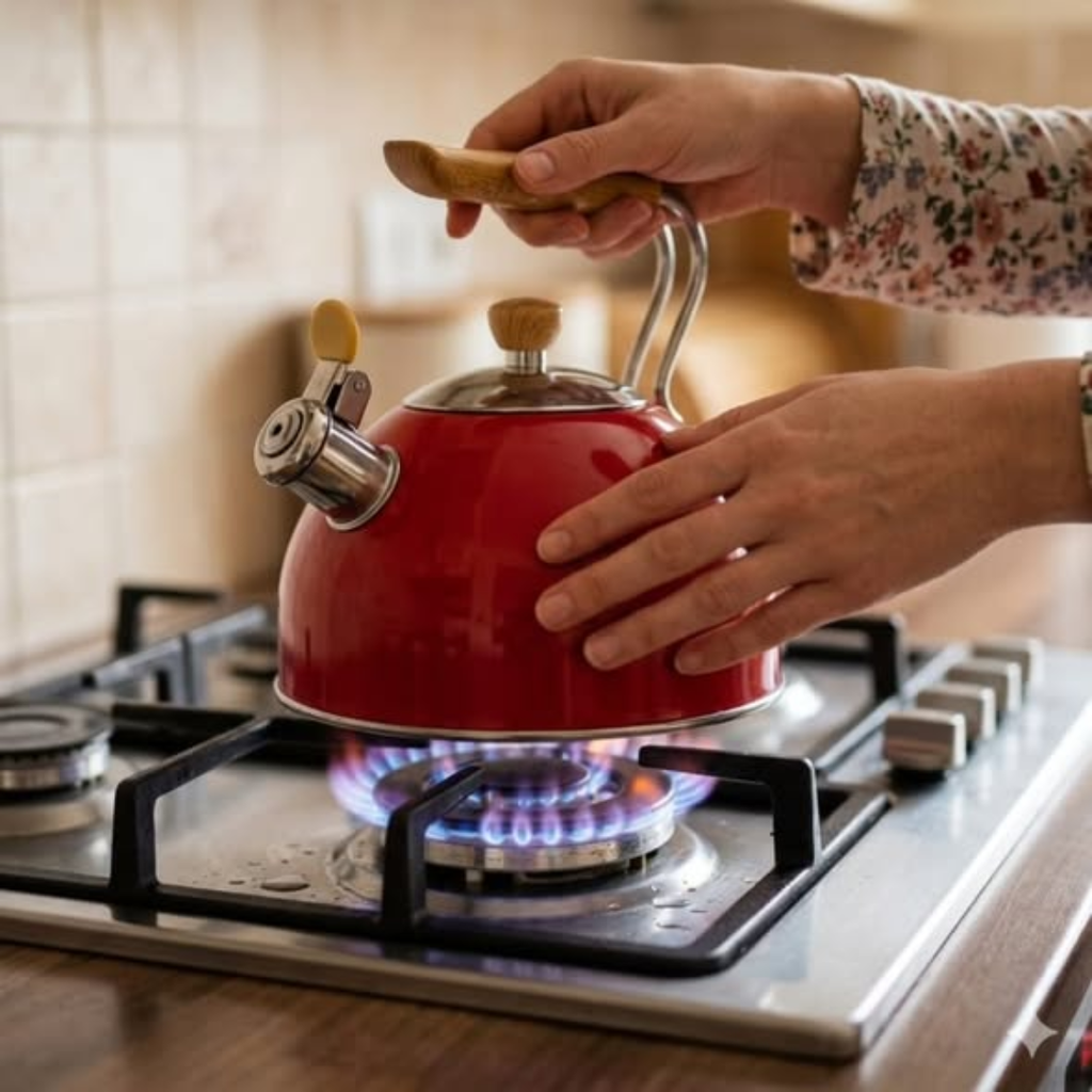 2.5L Retro Style Stainless Steel Whistling Kettle