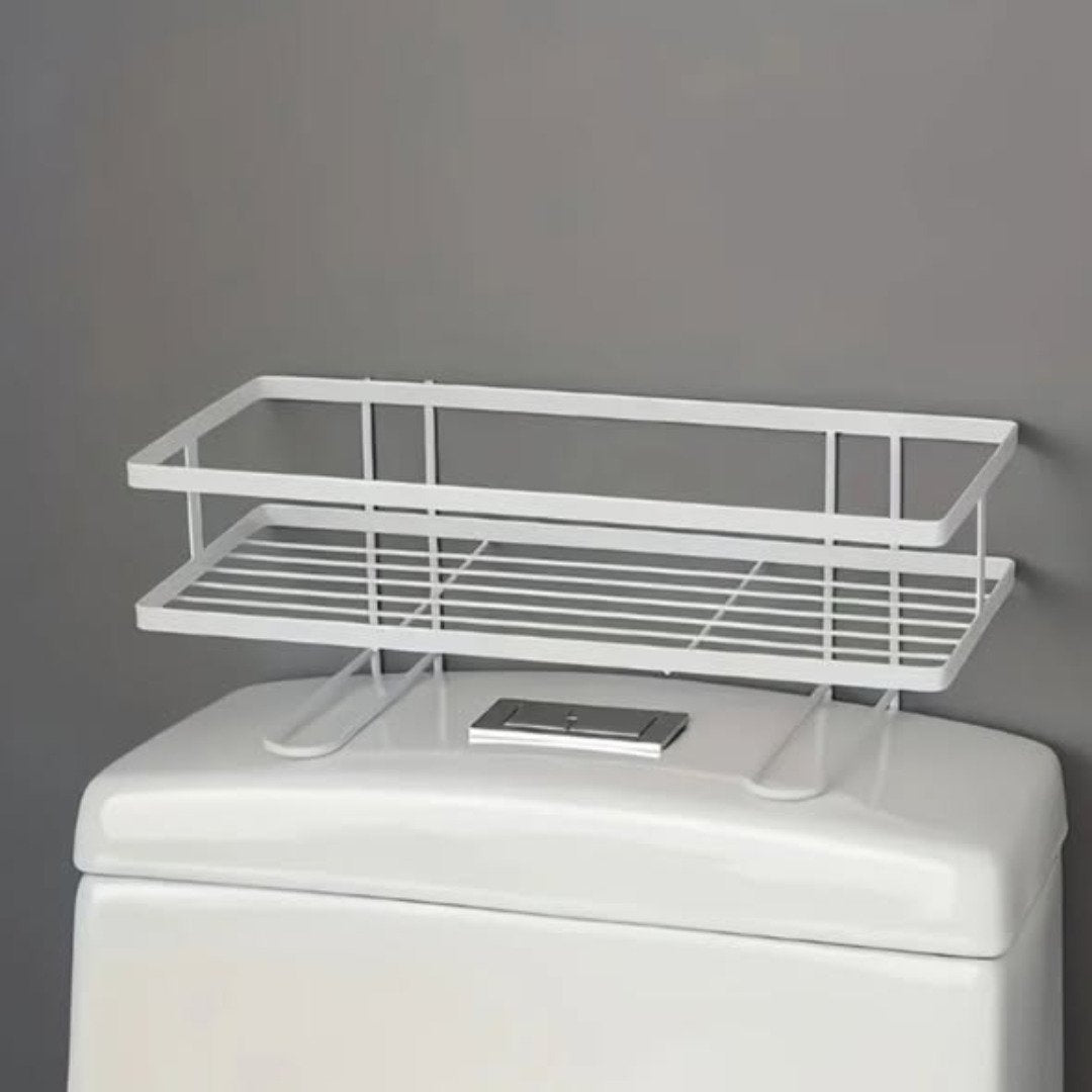 Metallic over the Toilet Rack