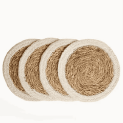 6Pcs Natural Handmade Straw Woven Table Mats
