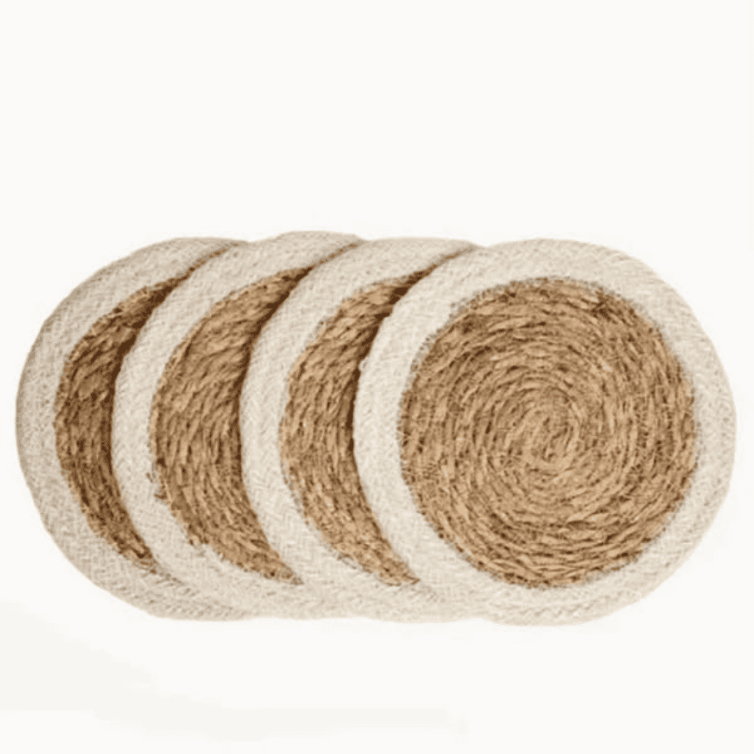 6Pcs Natural Handmade Straw Woven Table Mats
