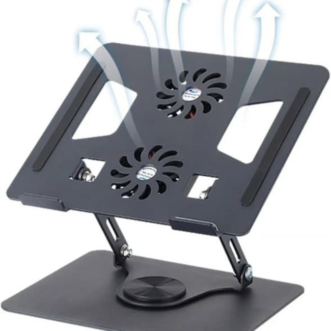 Adjustable Laptop Stand with Dual Cooling Fans