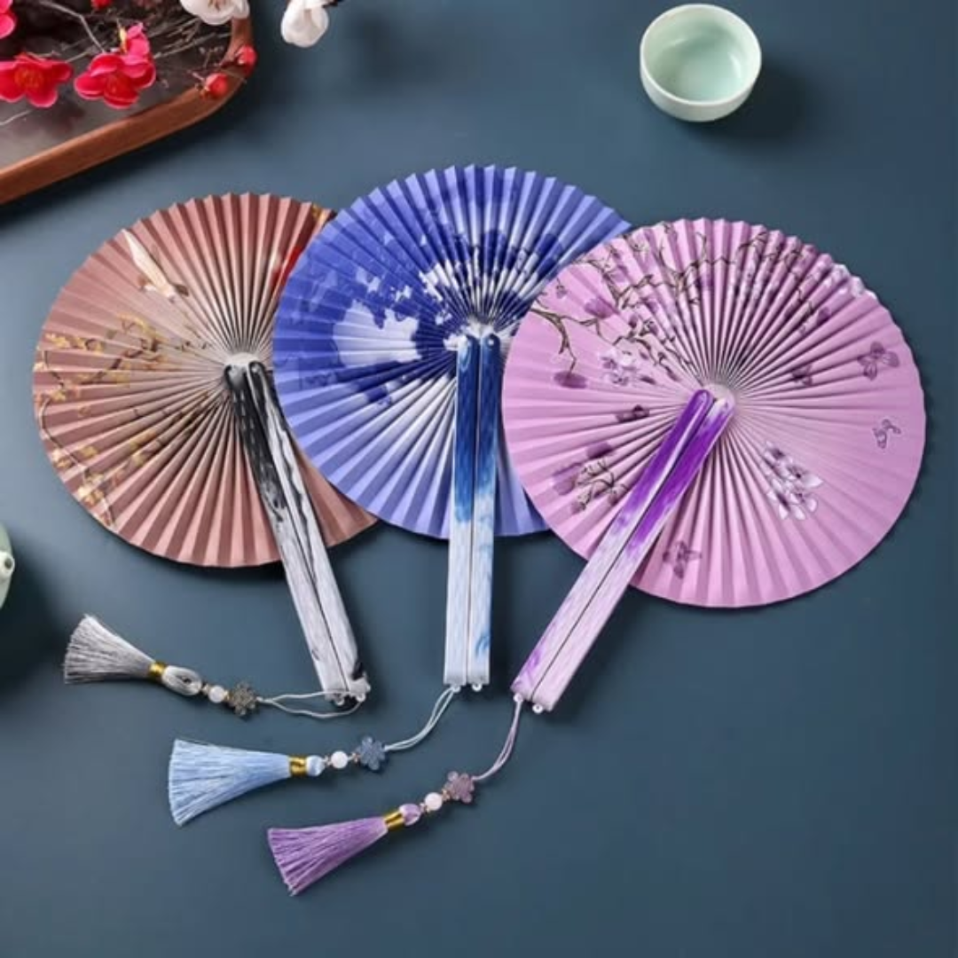 Round Foldable Fans