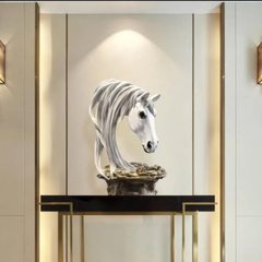Delux White And Gold Horse