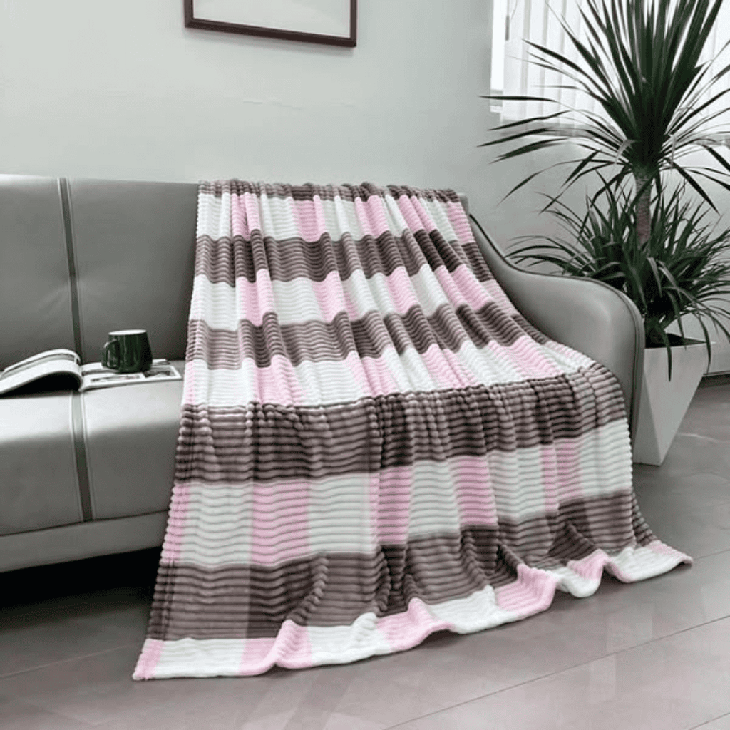 Checked Velvet Fleece Blanket