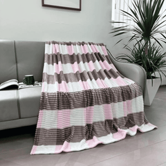 Checked Velvet Fleece Blanket