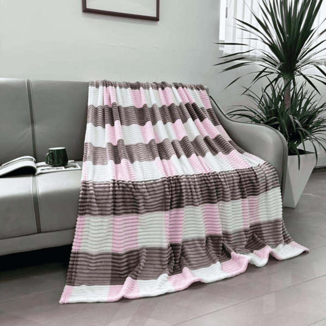 Checked Velvet Fleece Blanket