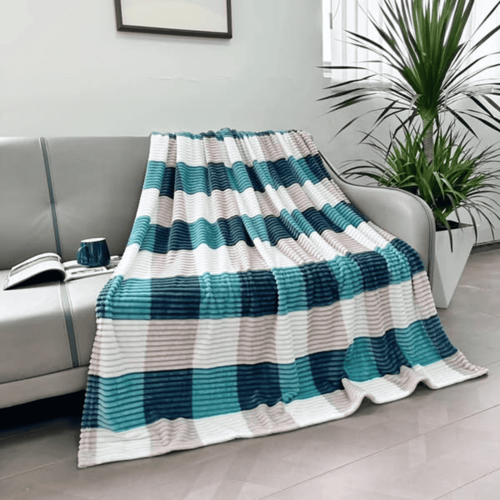 Checked Velvet Fleece Blanket