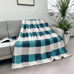 Checked Velvet Fleece Blanket