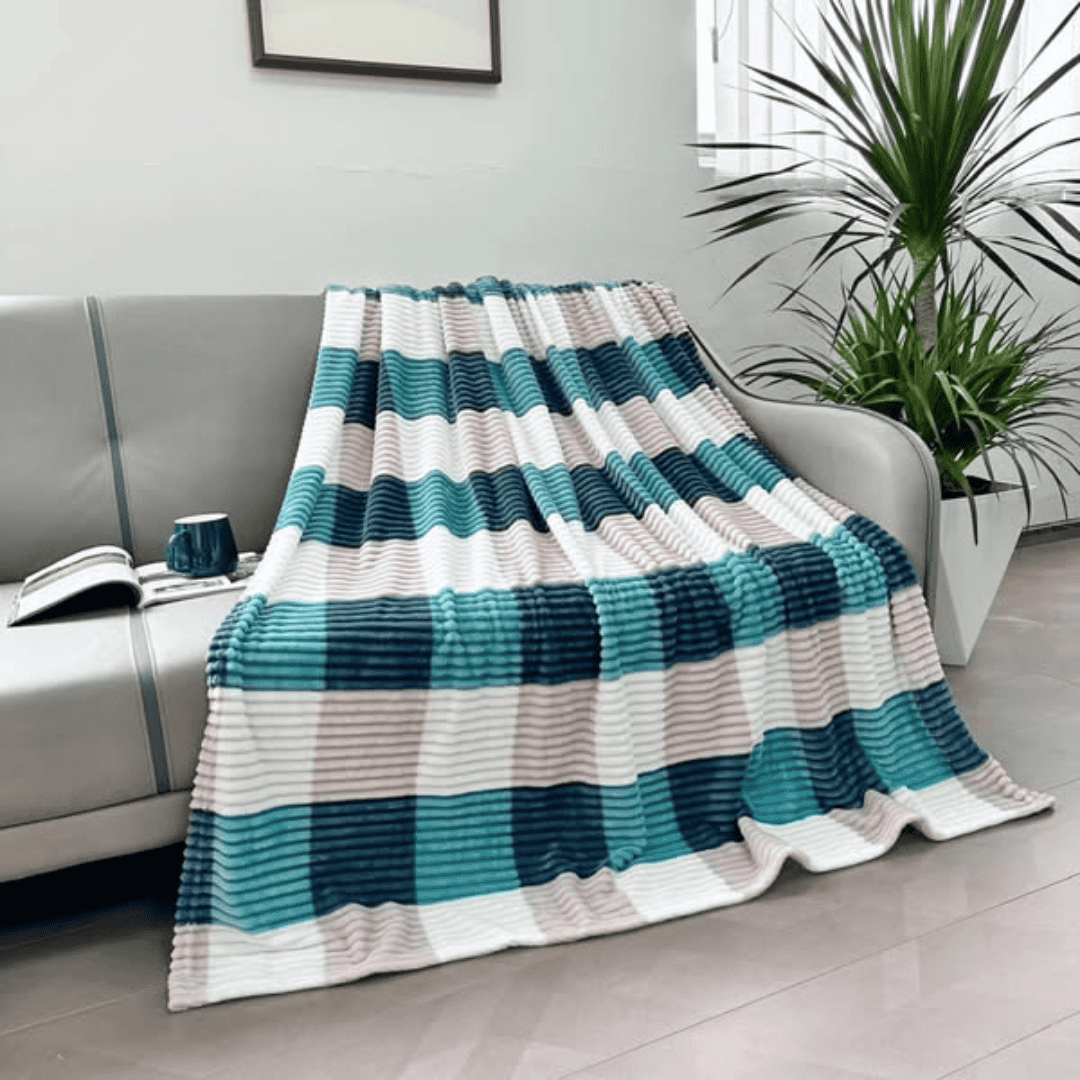 Checked Velvet Fleece Blanket