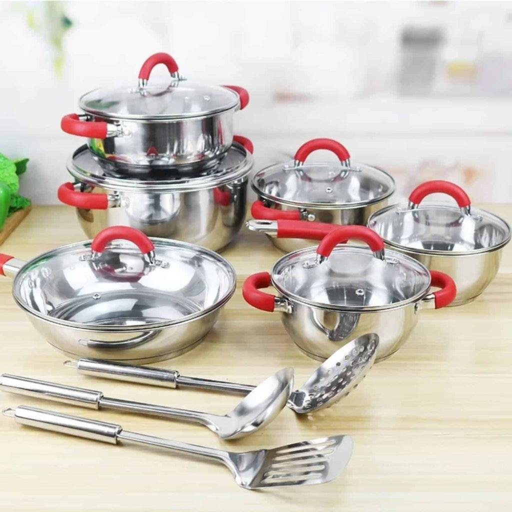 12pcs Stainless Steel Cookware Set