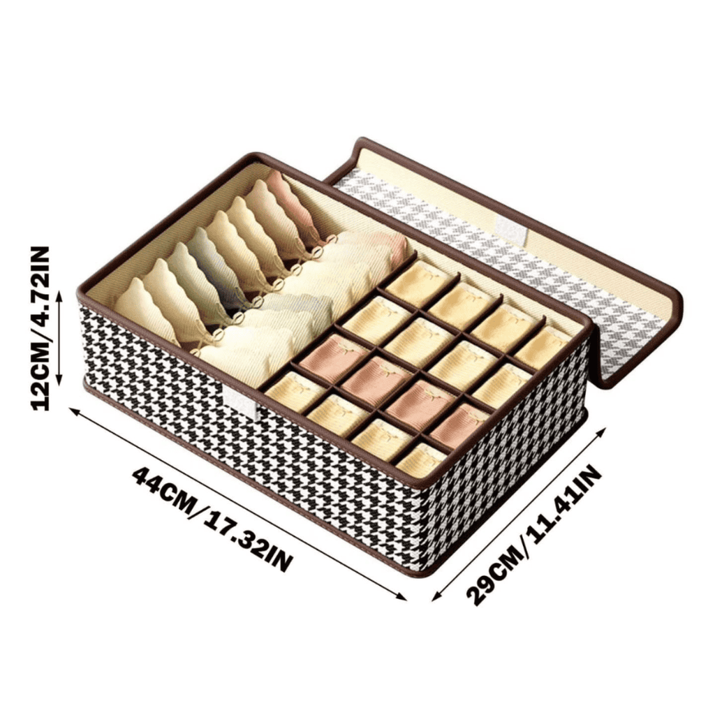 17 Grid Foldable Undergarment Organizer