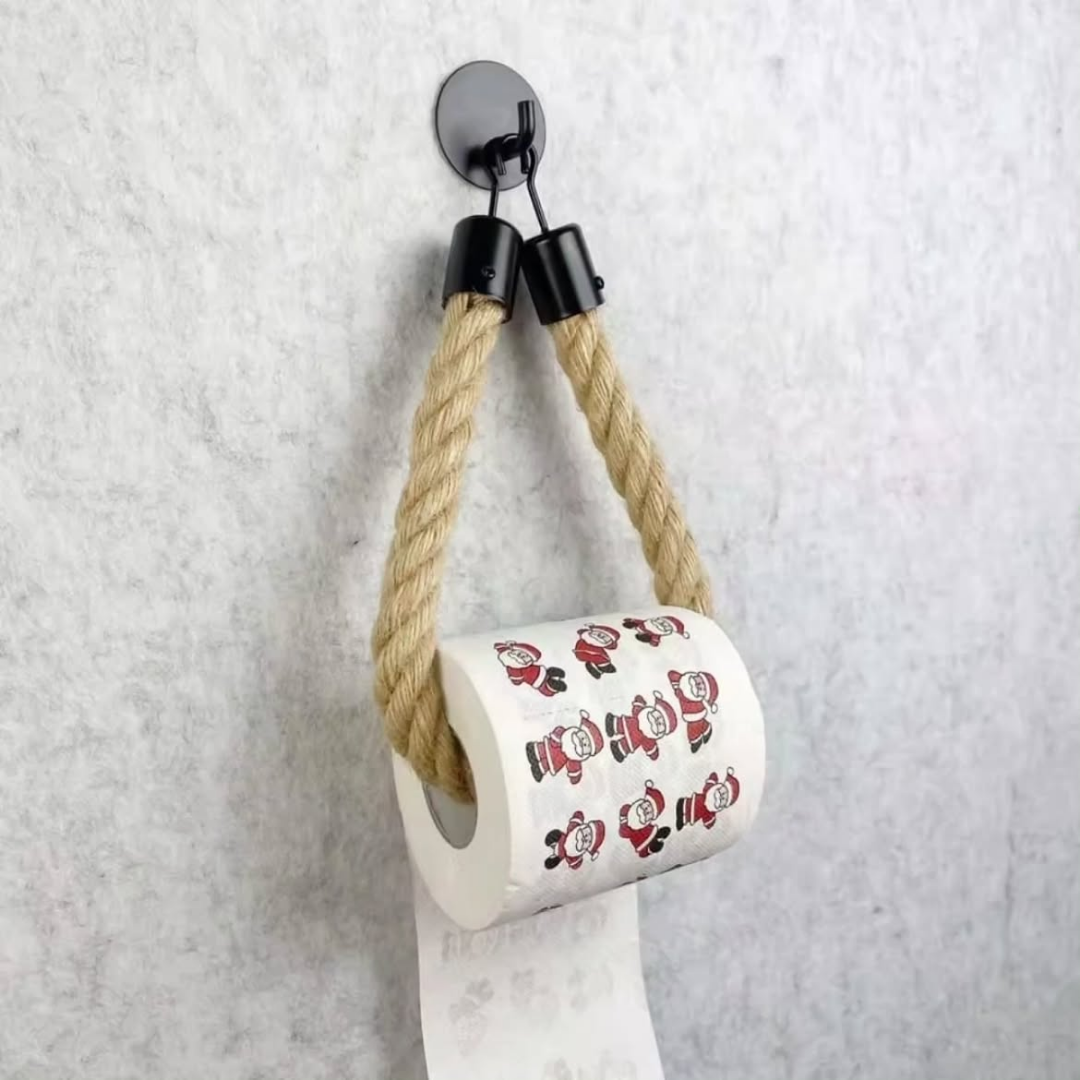 Antique Vintage Hemp Rope Tissue Holder