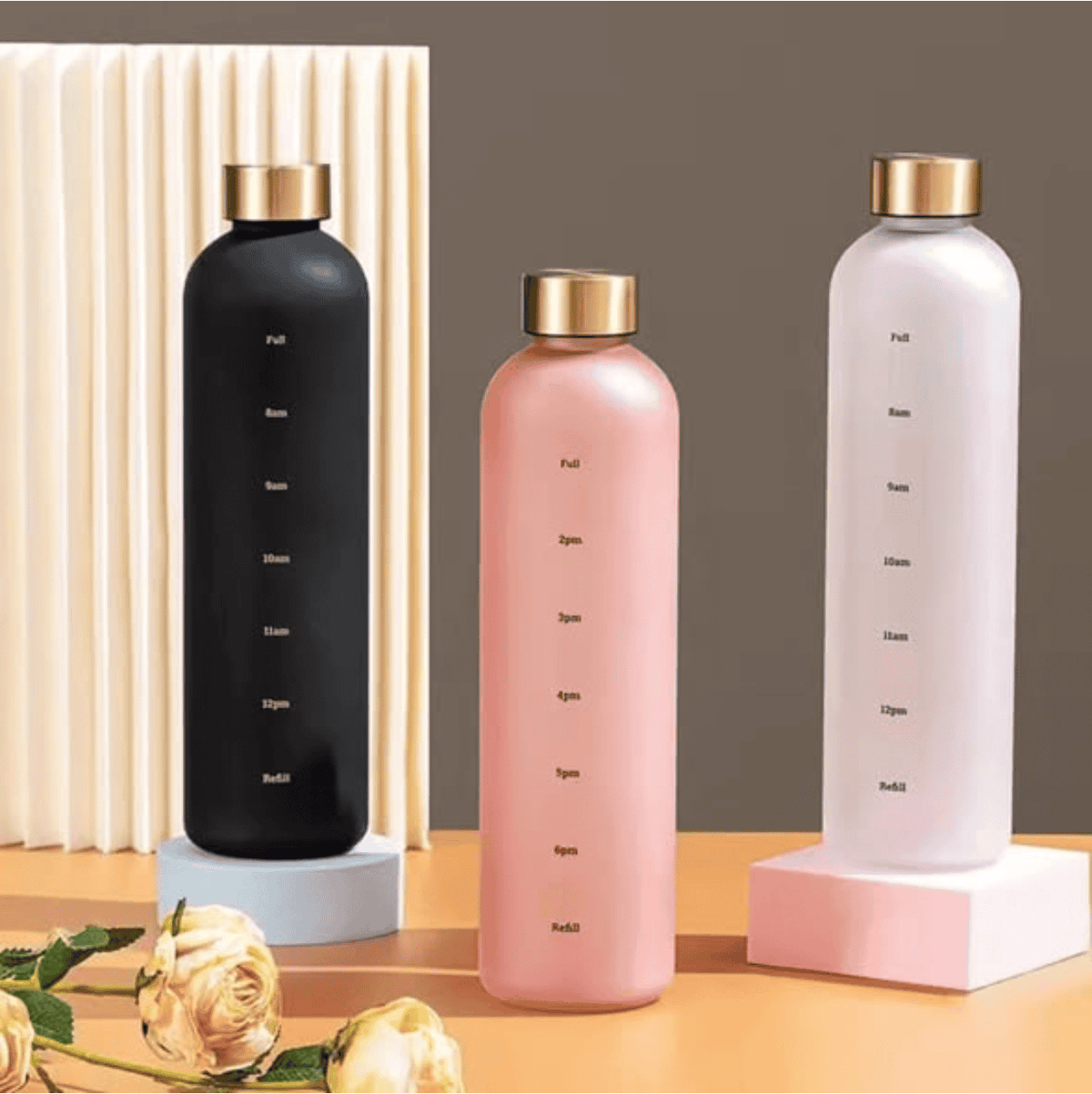 Water Bottle 1000ml Frosted Plastic Space Cup