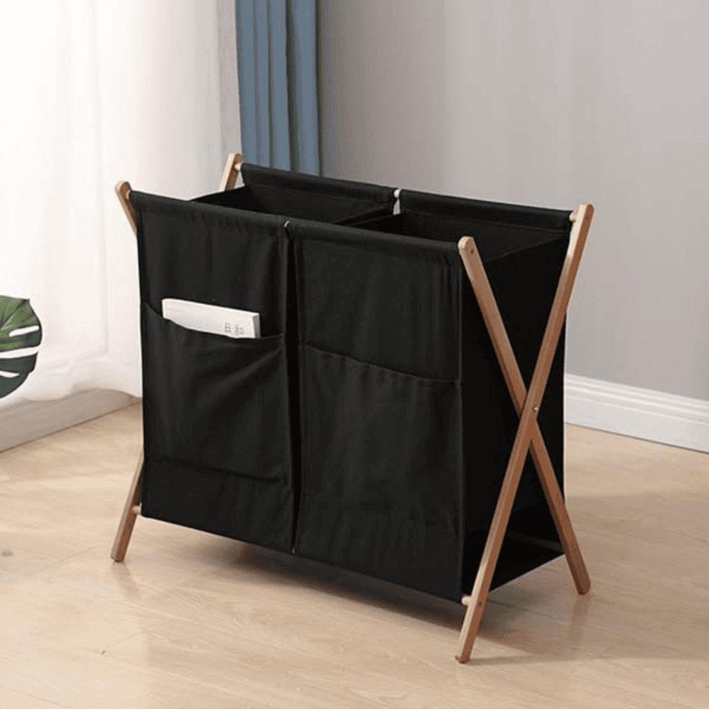 Foldable Partitioned Laundry Basket