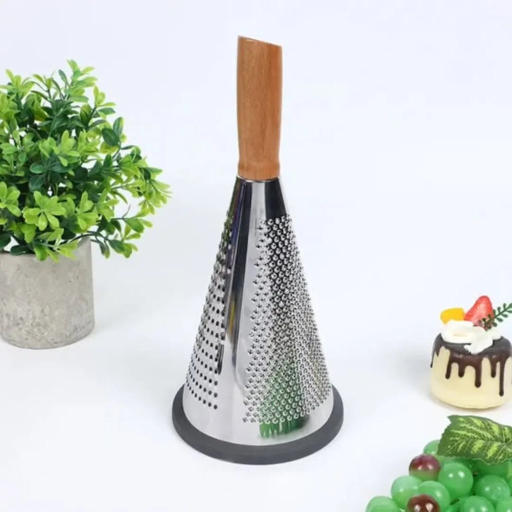 Stainless Steel Grater With Wooden Handle