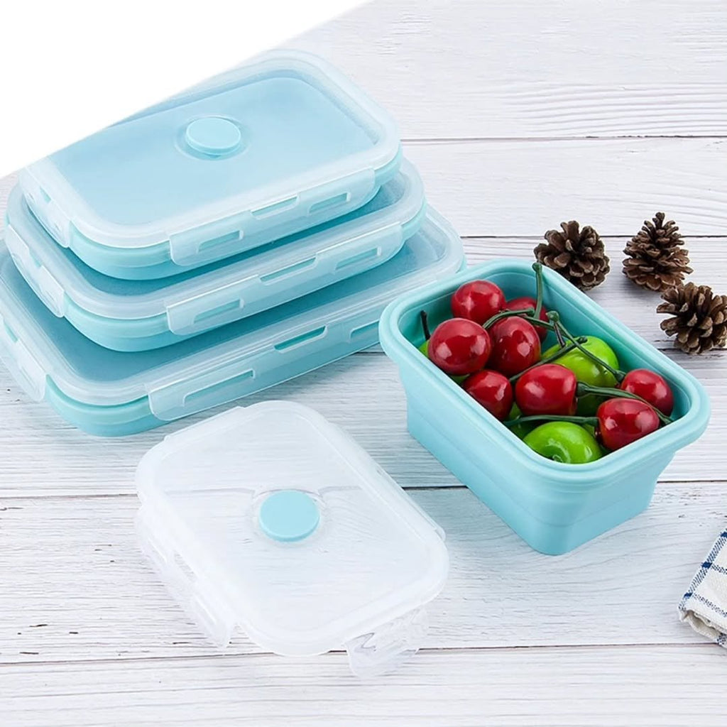 4PCS Collapsible Silicone Food Containers