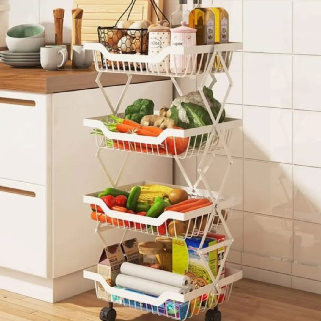 4 Tier Foldable Storage Rack