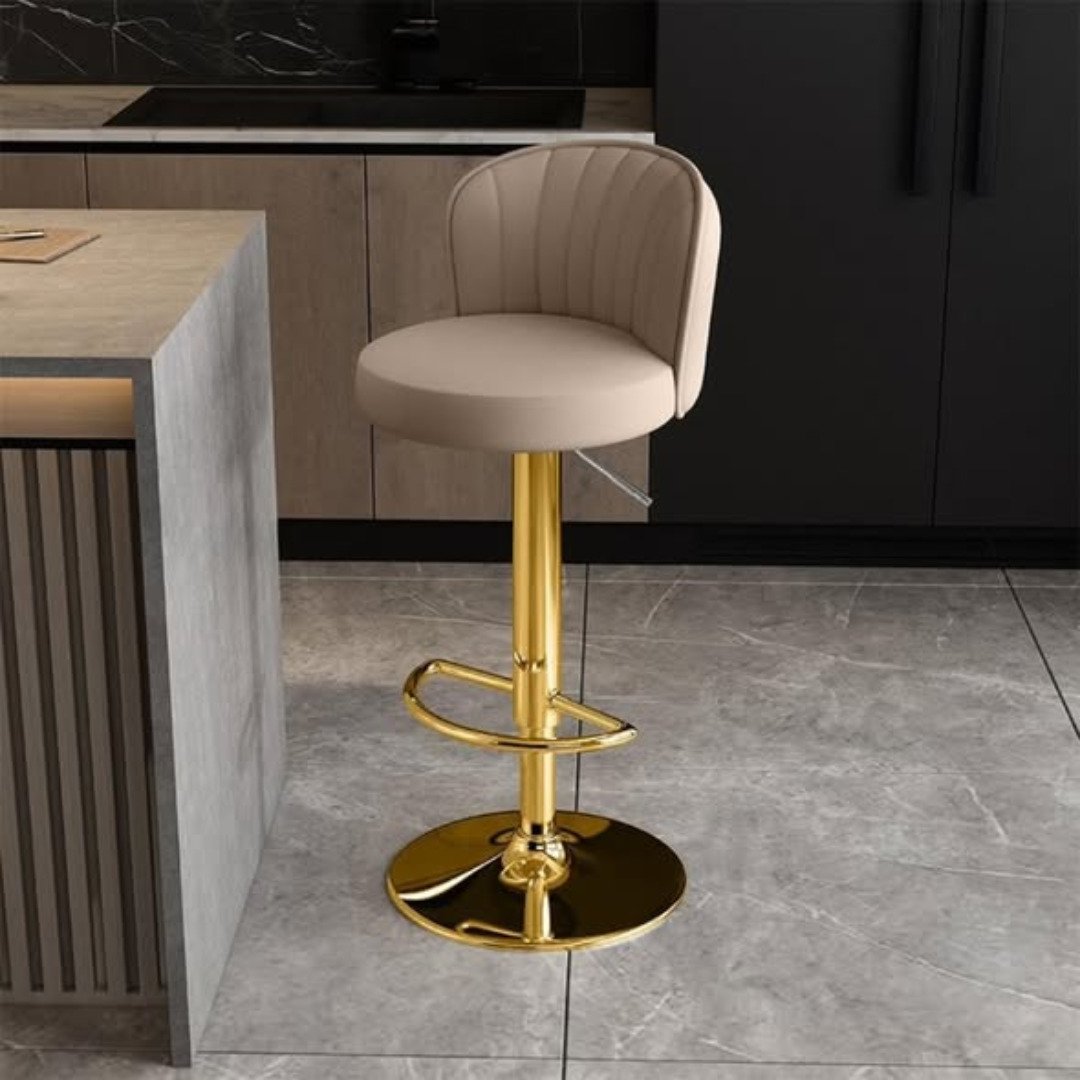 Luxury European Leather Bar Chairs