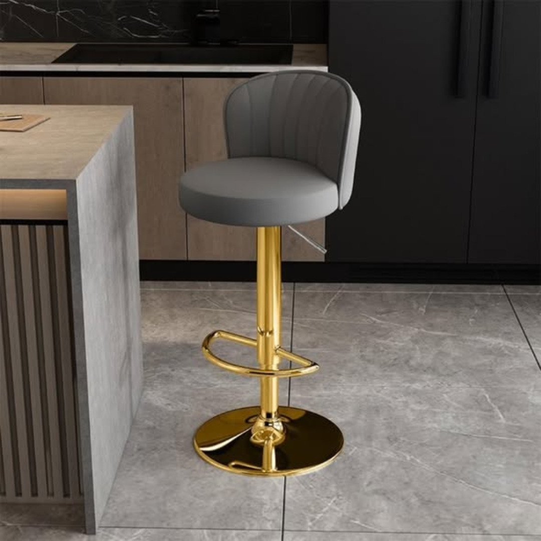 Luxury European Leather Bar Chairs