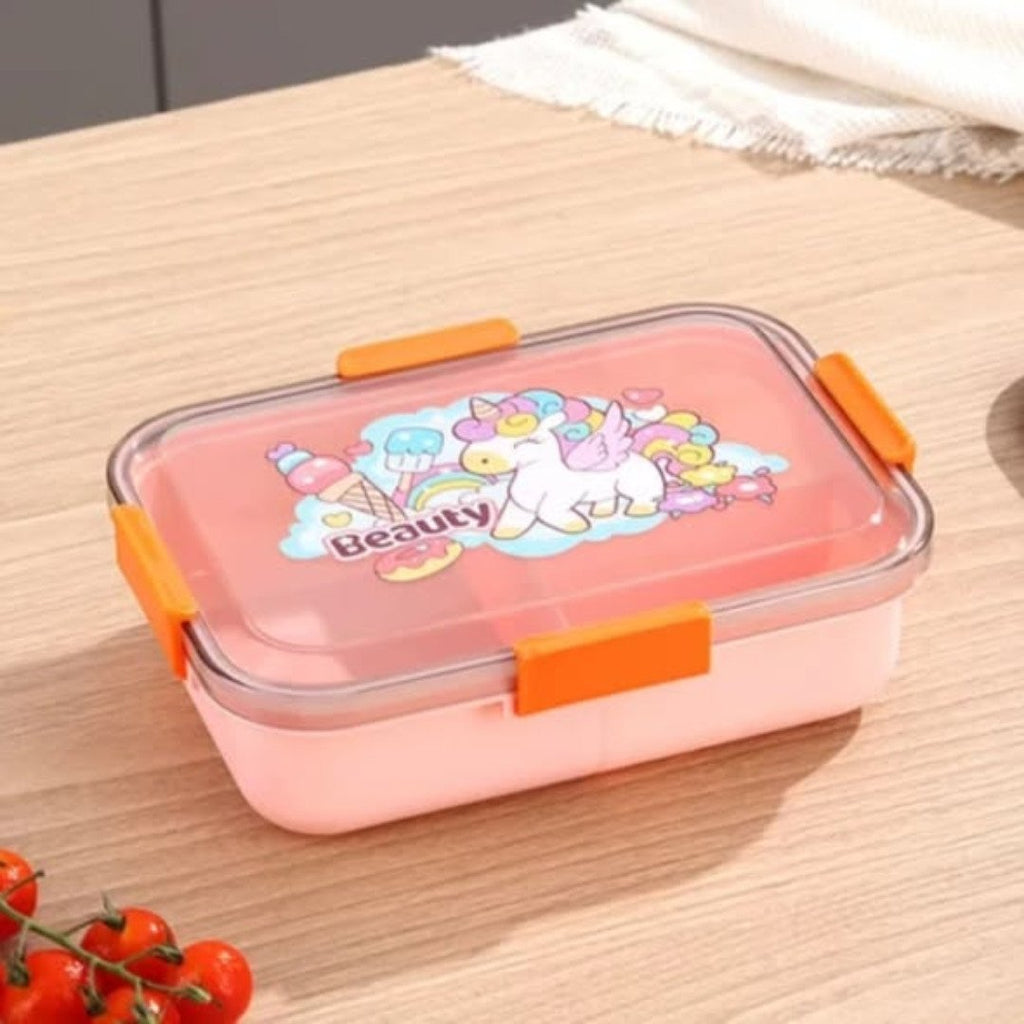 BIG SIZE HELLO BEAUTY 4 COMPARTMENT LUNCH BOX