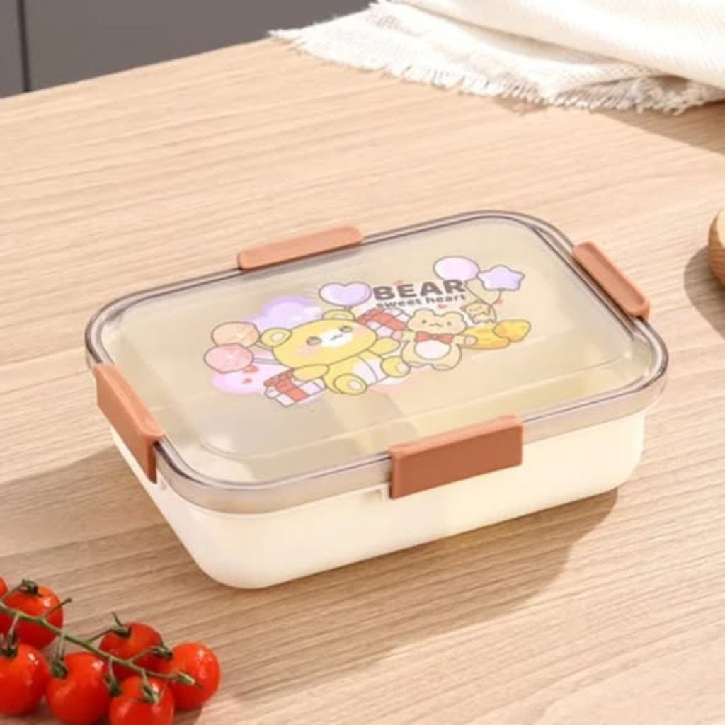 BIG SIZE HELLO BEAUTY 4 COMPARTMENT LUNCH BOX