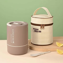 3 Layers Portable Stainless Steel Round Lunch Box