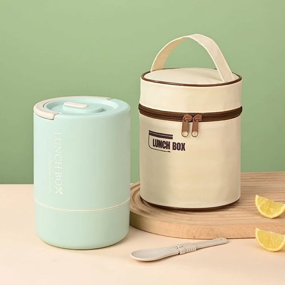 3 Layers Portable Stainless Steel Round Lunch Box