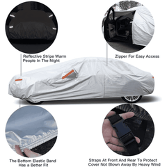 Waterproof Car Dust Cover with Zipper Opening