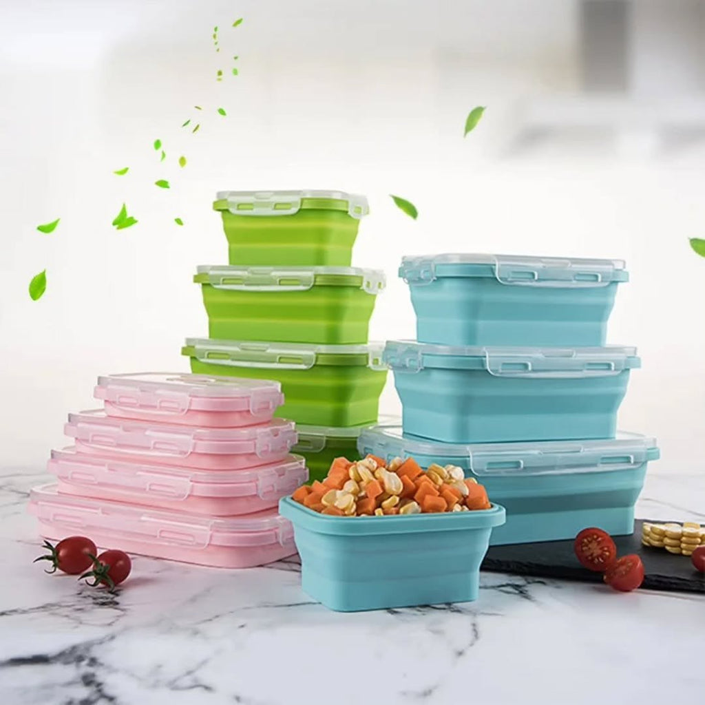 4PCS Collapsible Silicone Food Containers