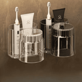 Wall Mounted Toothbrush Holder With Mouthwash Cup