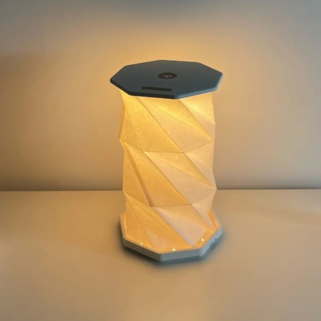 Rotating foldable lamp decor