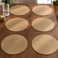 6Pcs Metallic Bronze Effect Round Table Mats