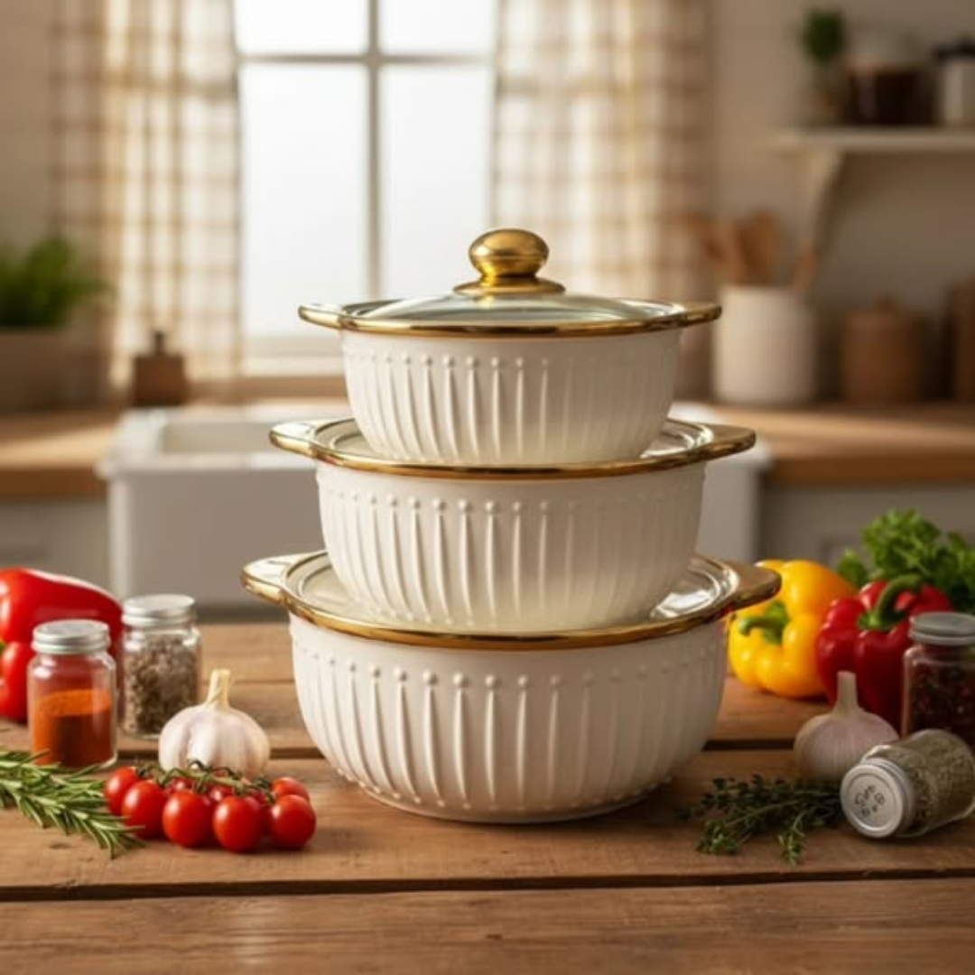 3pcs Ceramic Pots