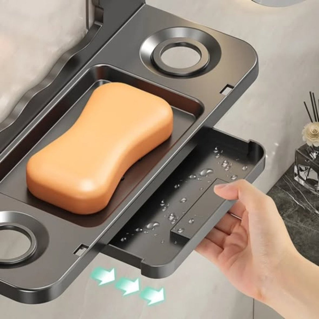 Wall mounted punch free soap holder