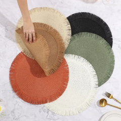 Round Elegant Braided table mats
