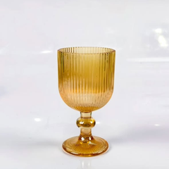 Ribbed Vintage Wine Glasses