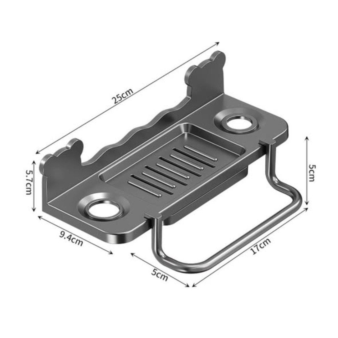Wall mounted punch free soap holder