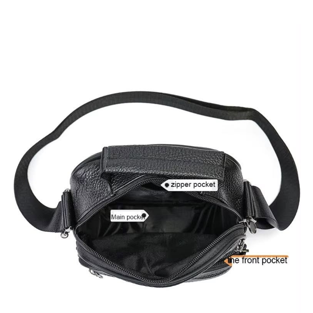 Unisex Leather Crossbody Bag