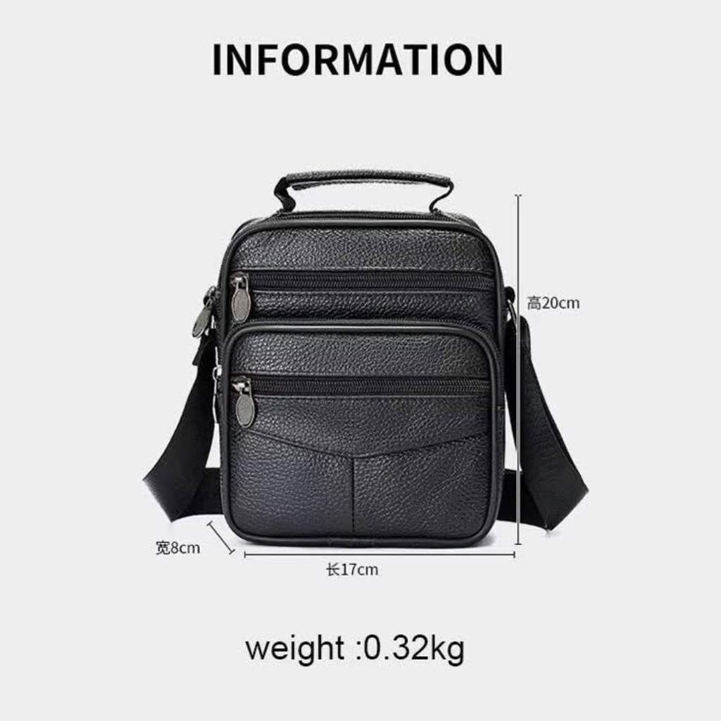 Unisex Leather Crossbody Bag